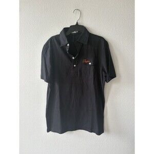 Sideline Swagger Men's Black Polo Tejas Embroidered Logo Size Small NWOT